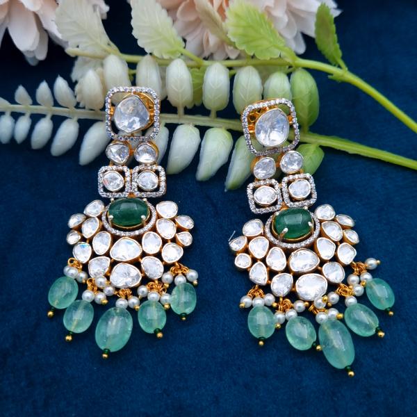 Emerald Moissanite Masterpiece Earrings